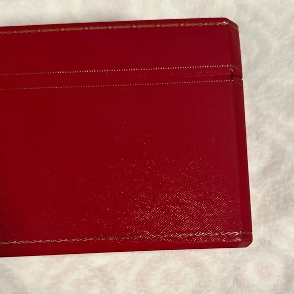 Cartier Red Jewelry Box with Gold Hardware - Picture 10 of 13
